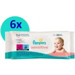 Pampers Sensitive Dětské vlhčené ubrousky 6 x 80 ks – Hledejceny.cz