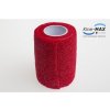 Obvazový materiál Kine-Max Cohesive ELASTIC BANDAGE ELASTICKÁ SAMOFIXAČNÍ BANDÁŽ 7,5cm x 4,5m - Červená