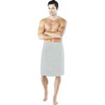 Brini 53 Pánský saunový kilt na knoflíky 140 x 65 cm šedý – Hledejceny.cz