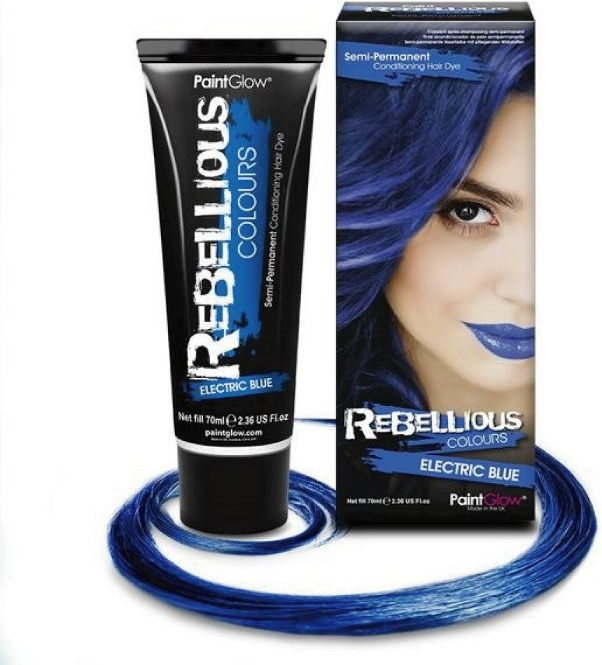 Paintglow Semi Permanent Rebellious Barva na vlasy jasně modrá dočasná Electric  Blue 70 ml od 149 Kč - Heureka.cz