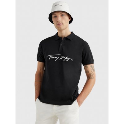 Tommy Hilfiger pánské černé polo Signature BDS