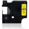 Kompatibilní páska pro DYMO 43618 D1 (S0720790) 6mm černý tisk/žlutý podklad