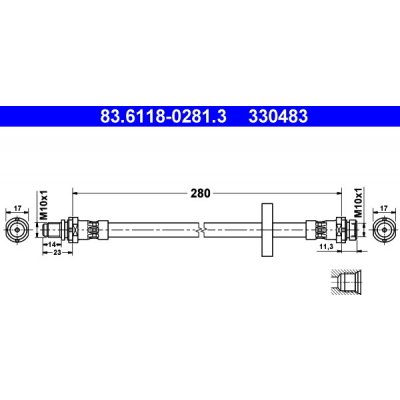 Brzdová hadice ATE 83.6118-0281.3 – Zbozi.Blesk.cz