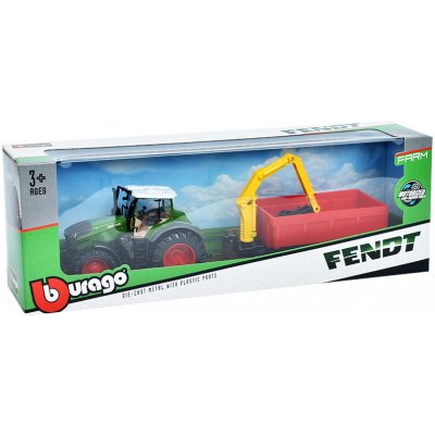 Bburago Fendt 1050 Vario Traktor s přívěsem s drapákem 1:50