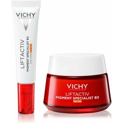 Vichy Liftactiv B3 Pigment Specialist XMAS 2025 set denní krém 50 ml + oční krém SPF 50+ 15 ml dárková sada – Hledejceny.cz