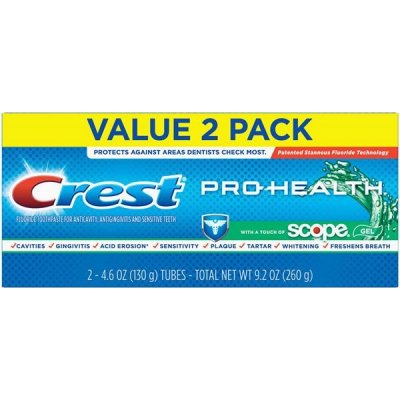 Procter & Gamble 2balení Crest Pro-Health with a TOUCH of SCOPE 2 x 130 g – Hledejceny.cz