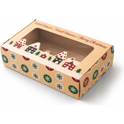 Cake star Vánoční krabice "domeček" s laminací 25x17x7cm – Hledejceny.cz