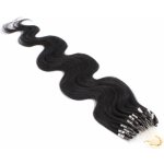 60cm vlasy pro metodu Micro Ring Easy Loop 0,5g/pr. vlnité černá – Zboží Mobilmania