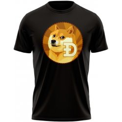 MemeMerch tričko Dogecoin black