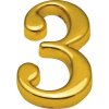 Domovní číslo Domovní číslo "3", zlaté, výška 5 cm