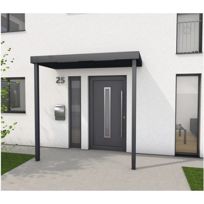 Gutta BS Plus XL antracit 250x125 cm se 2 sloupky odtok vody vlevo – Hledejceny.cz