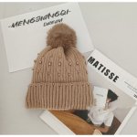 Flamenco Mystique čepice s pomponem a perličkami CZ35WZ3 světlá hnědá – Zboží Mobilmania