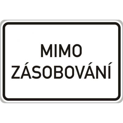 Dopravní Značka E13 500x300 mm - Dodatková tabulka Text: Mimo ČOV – Hledejceny.cz