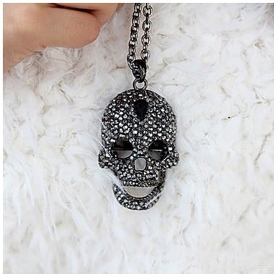 Retro Módní Náhrdelník - Novinka - LEBKA Skull Diamond – Zbozi.Blesk.cz