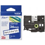 Brother TZE-161, průsvitná/černá, 36mm – Zboží Mobilmania