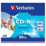 Verbatim CD-R 700MB 52x, AZO, slim box, 10ks (43415) – Zboží Mobilmania