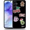 Pouzdro a kryt na mobilní telefon Samsung Picasee silikonové Samsung Galaxy A55 5G Christmas Stickers černé