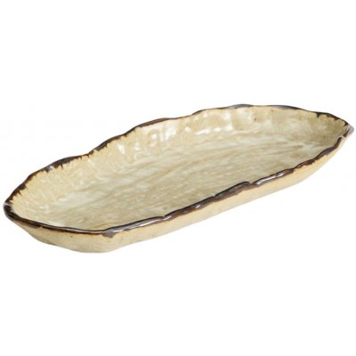Kave Home Hnědý keramický tácek Abela 32 x 13 cm – Hledejceny.cz