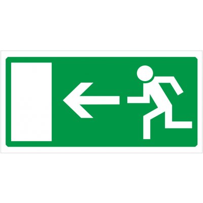 Únikový východ vlevo plast 0,5mm 200 x 100 mm – Hledejceny.cz