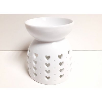 Srdíčka Porcelánová aroma lampa 9,5 x 8,5 cm – Zboží Mobilmania