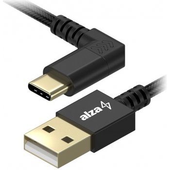 AlzaPower APW-CBTC0191B 90Core USB-A to USB-C, 1m, černý