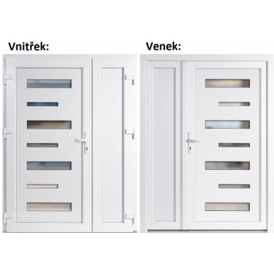 Soft Dvoukřídlé vchodové 6100+Panel Plný Bílá/bílá levé 130 x 200 cm – Hledejceny.cz