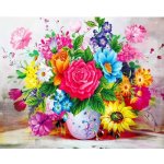 Figured ART Vyšívání křížkové sada Kytice barevných květin – Zboží Dáma
