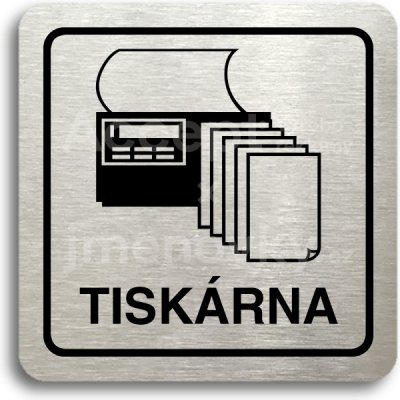 ACCEPT Piktogram tiskárna - stříbrná tabulka - černý tisk – Zboží Mobilmania