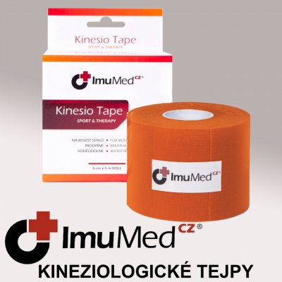 ImuMedCZ Kinesio Tape tejpovací páska oranžová 5 cm x 5 m — Heureka.cz
