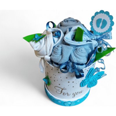 BabyDort modrá kytice k narození miminka vel. M – Zboží Dáma