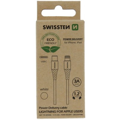Swissten 71505301ECO USB-C/Lightning, 1,2m, bílý – Zbozi.Blesk.cz
