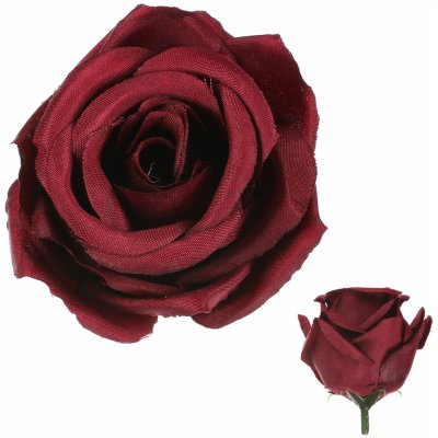 Autronic Růže, barva bordó Květina umělá vazbová Cena za balení 12 kusů KUM3312-BORDEAUX – Zboží Mobilmania