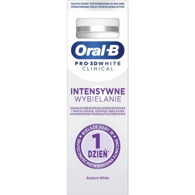 Oral-B Pro 3D White Clinical Zářivě bílé zuby 75 ml – Hledejceny.cz