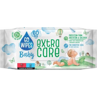 Go Wipes baby Extra Care sensitive s alantoinem 60 ks – Hledejceny.cz