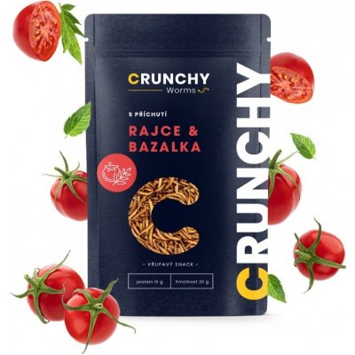 Crunchy Worms s příchutí RAJČE & BAZALKA 20 g – Zboží Dáma