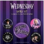Set 5 placek Wednesday Addamsová – Zboží Mobilmania