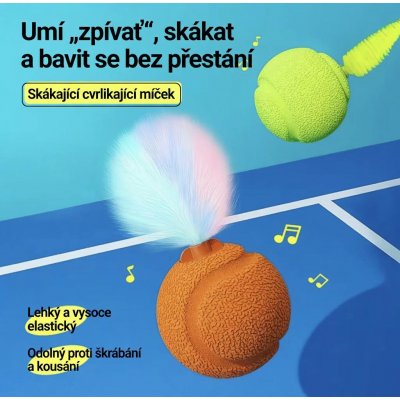 MaxZoo Interaktivní skákací míček s peříčkem 5 cm – Hledejceny.cz