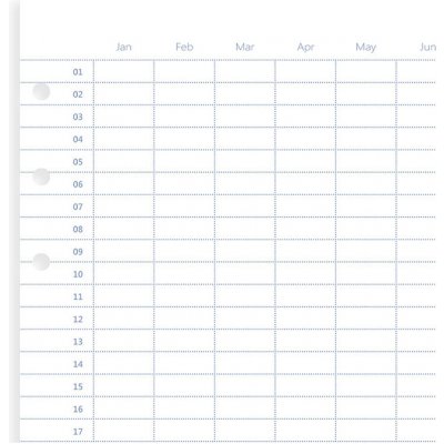 Filofax Clipbook Nedatovaný roční kalendář náplň A6 – Zboží Živě
