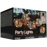 KOOPMAN Párty osvětlení - řetěz 10 LED svítidel, teplá bílá, délka 7,5 m 456266 – Hledejceny.cz