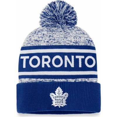 Fanatics Zimní čepice Toronto Maple Leafs Authentic Pro Game & Train Cuffed Pom Knit Blue Cobalt-White – Hledejceny.cz