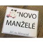 Svatba-eshop Svatební cedulka SPZ na motorku Novomanželé na skůtru - SPZ na svatební motorku – Zboží Dáma