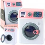 LEAN Toys 24426 Dětská pračka s otočným bubnem a zvuky, bílo-růžová – Zboží Mobilmania