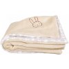 Dětská deka Kaarsgaren Dětská deka béžová zajíc Wellsoft bavlna