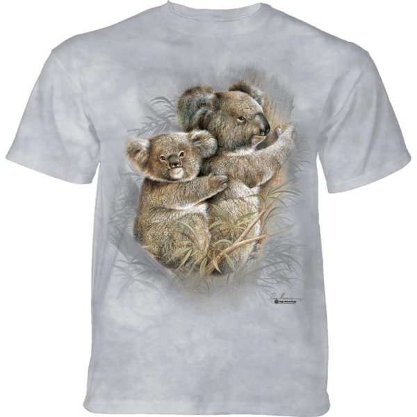 Pánské tričko Pánské batikované triko The Mountain Koalas šedé