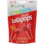 YumEarth BIO Ovocná lízátka meloun jahoda broskev granátové jablko 14 ks 85 g – Zboží Dáma