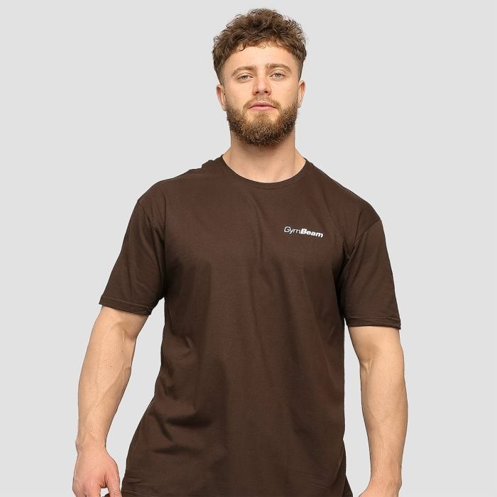 GymBeam tričko Basic Chocolate Brown