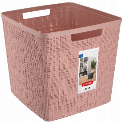 Curver Jute 17L Košík kostka 28 x 28 x 27 cm růžový 01906-204 – Zboží Mobilmania