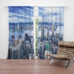 Sablio Závěs Město s mrakodrapy: 2ks 140x250cm – Hledejceny.cz