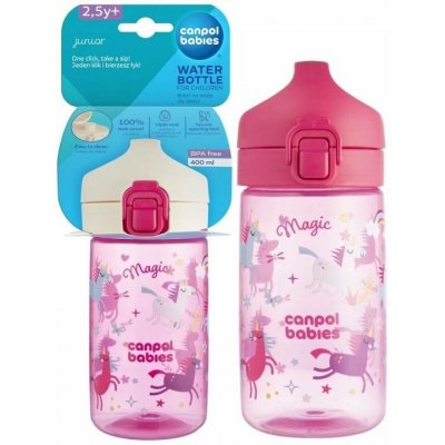 Canpol babies Láhev pro děti JUNIOR 400 ml růžová – Sleviste.cz