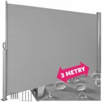 tectake 401524 boční markýza výsuvná s rolovacím mechanismem - 160 x 300 cm,šedá – Sleviste.cz